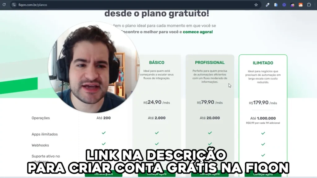 Criando conta no FiqOn