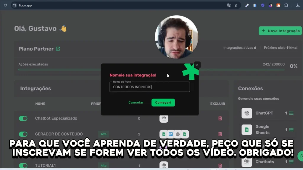 Criando nova integração na FiqOn
