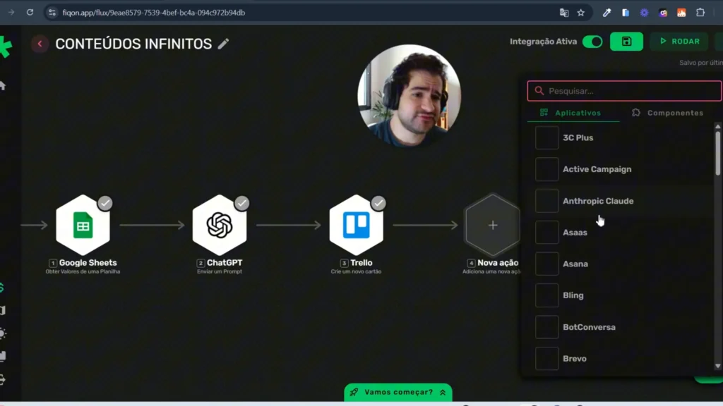 Testando a integração no Trello