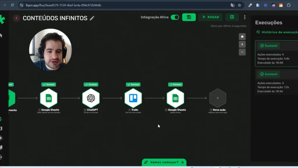Deletando linhas na planilha