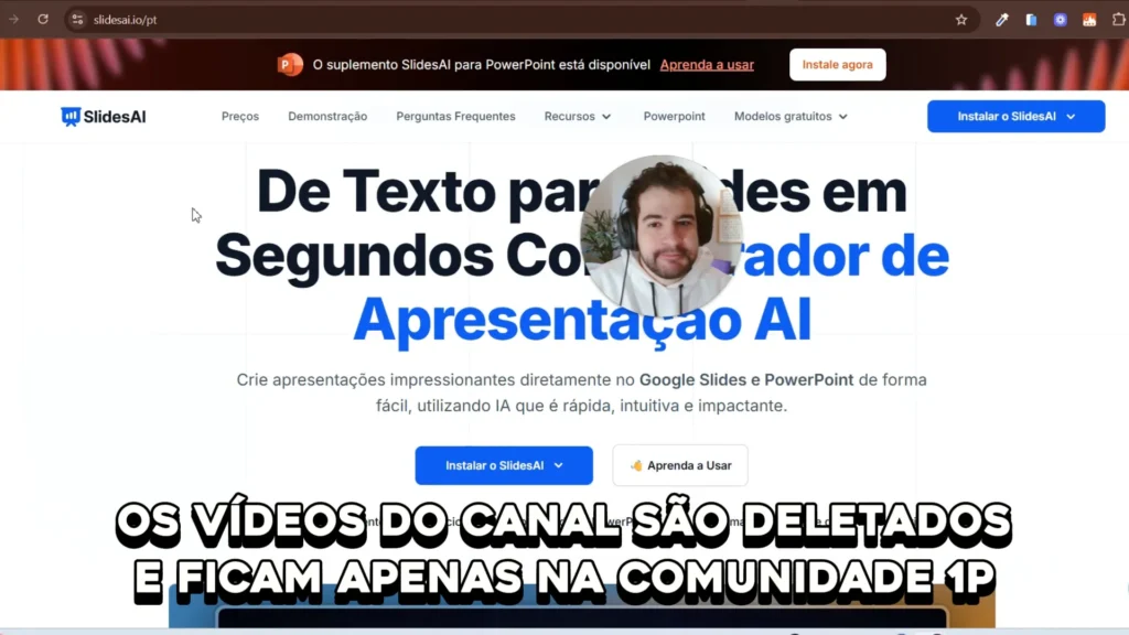 Exemplo de apresentação gerada pelo Slides AI