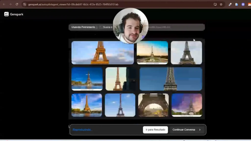 Interface do Gente baixando imagens sem direitos autorais